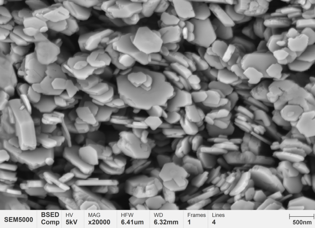 Nano-alumina under scanning electron microscope
