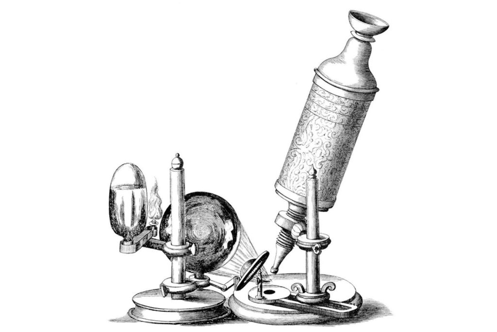 Optical microscope invented by Robert Hooke