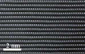 STEM image of the surface of lithium-rich materials
