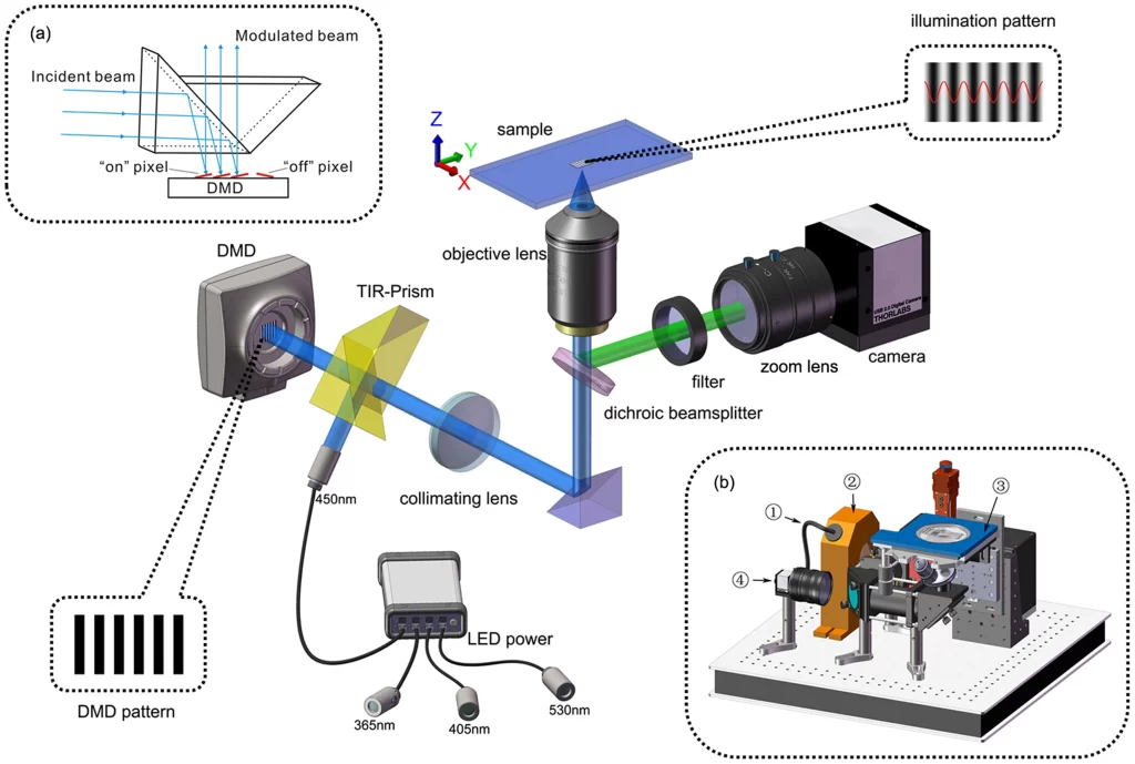 DMD-SIM experimental optical path diagram